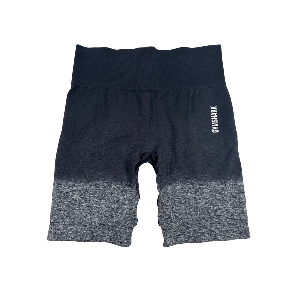 Gymshark Womens Adapt Ombre Seamless‎ Shorts Black Grey size Medium